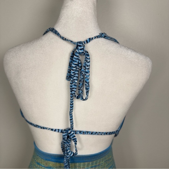 STAUD Edesia Rib Knit Bodycon Midi Dress Halter Size Small Open Back Stretch - Picture 6 of 13